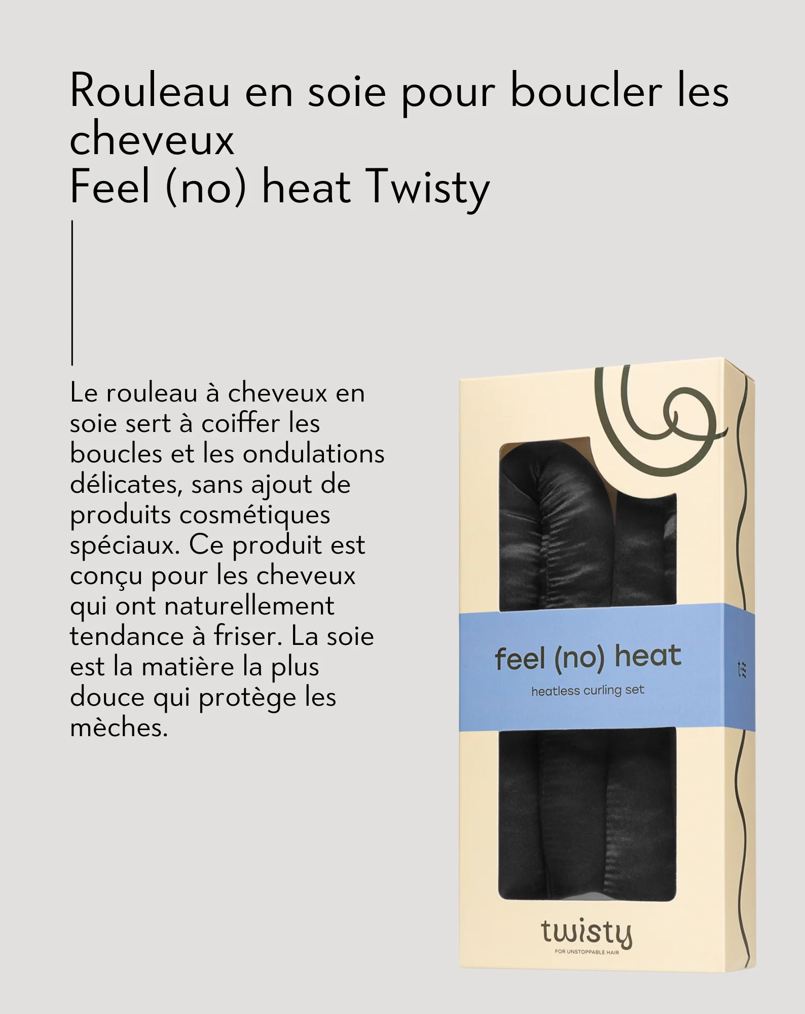Rouleau en soie pour des boucles sans chaleur - Feel (no) heat de Twisty - Image 3
