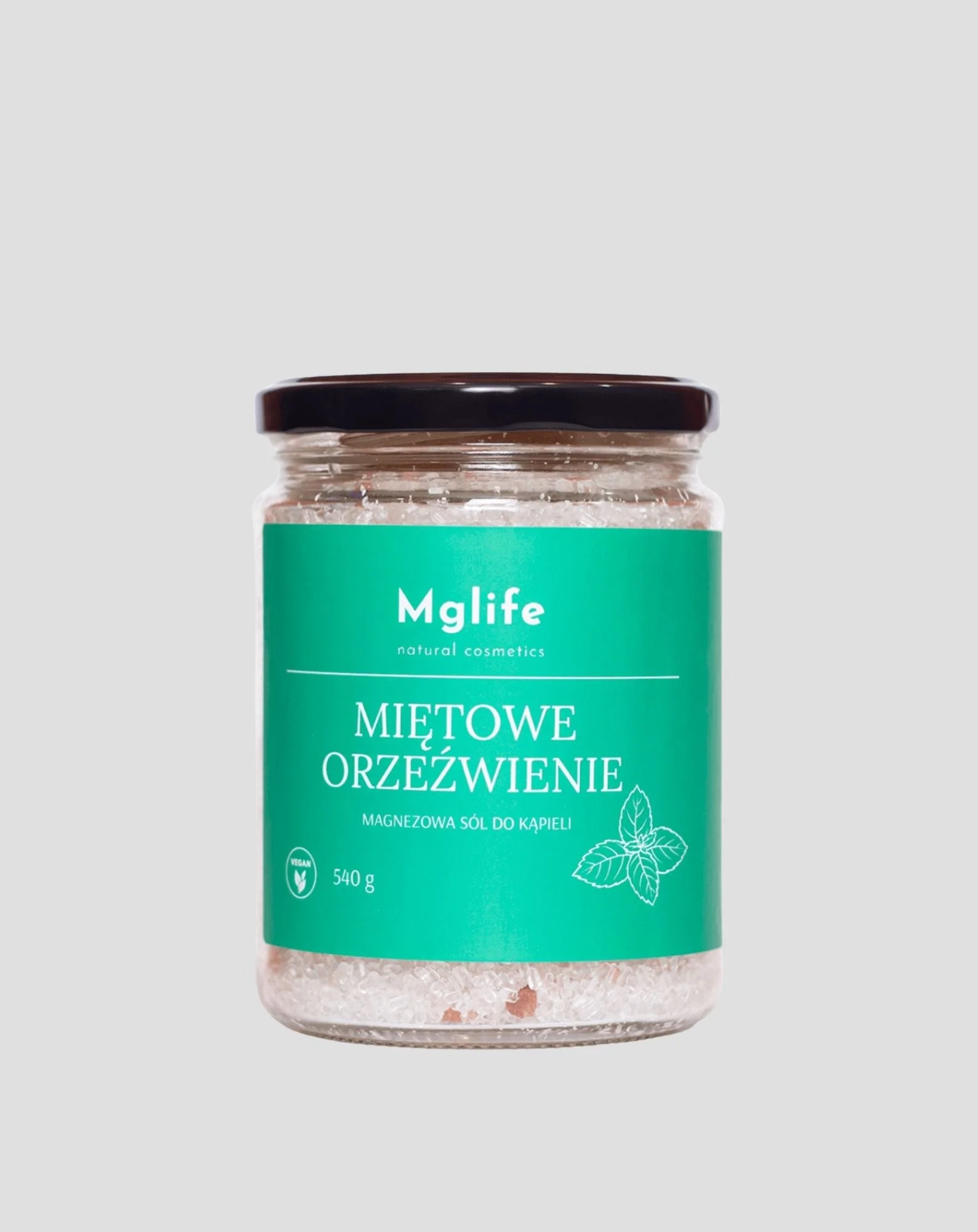 Sel de bain de magnésium avec sel d’Epsom et huile essentielle Rafraîchissement à la menthe Mglife