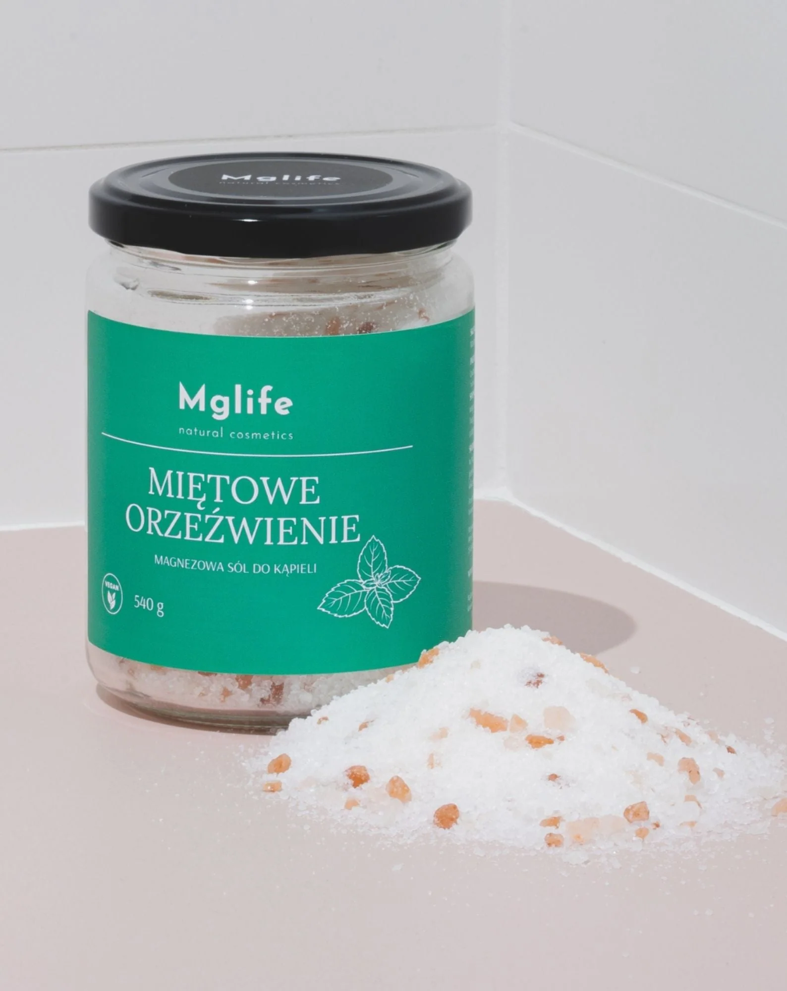 Sel de bain de magnésium avec sel d’Epsom et huile essentielle Rafraîchissement à la menthe Mglife - Image 2