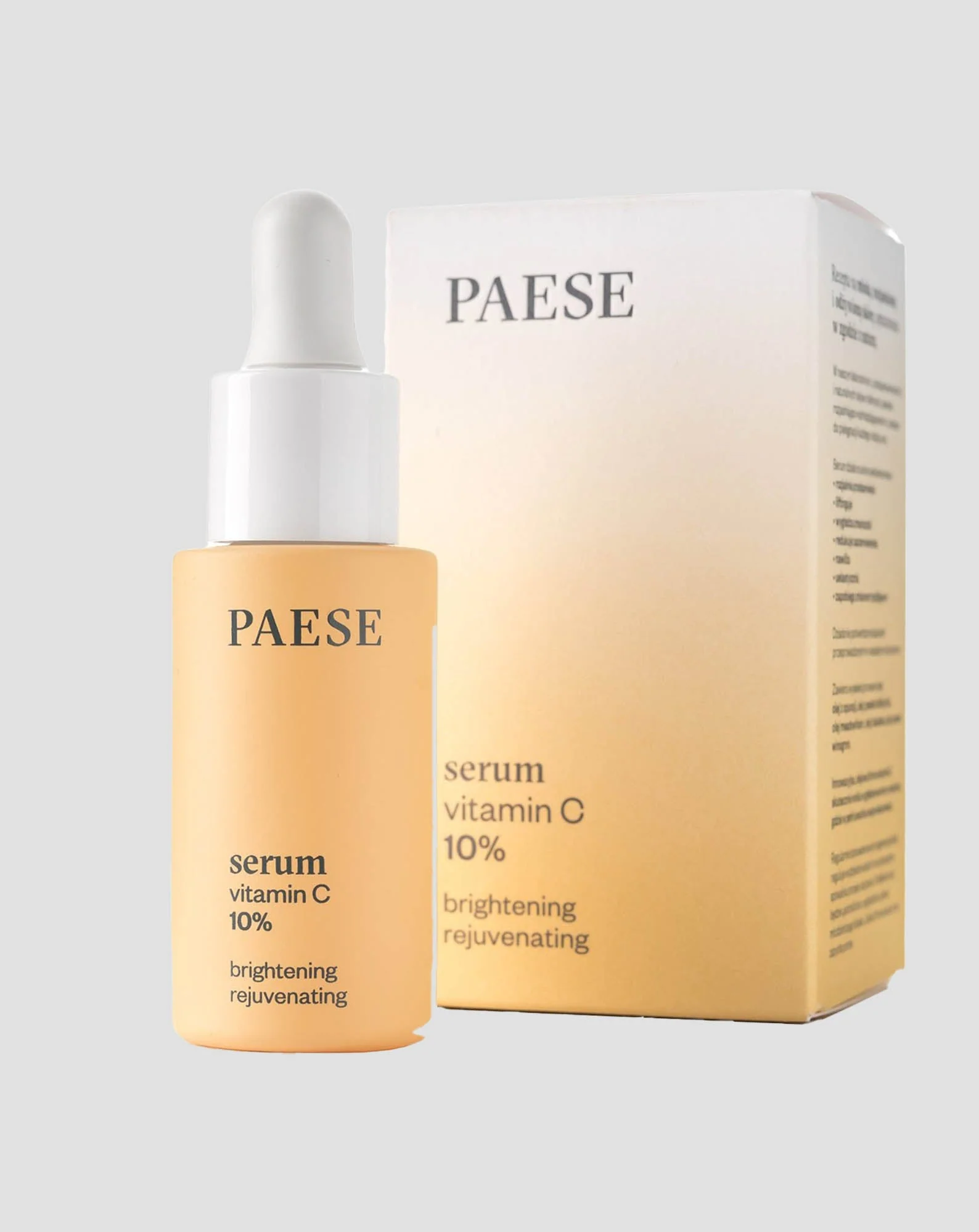 Sérum éclaircissant pour le visage à la vitamine C 10 % pour réduire les rides Paese