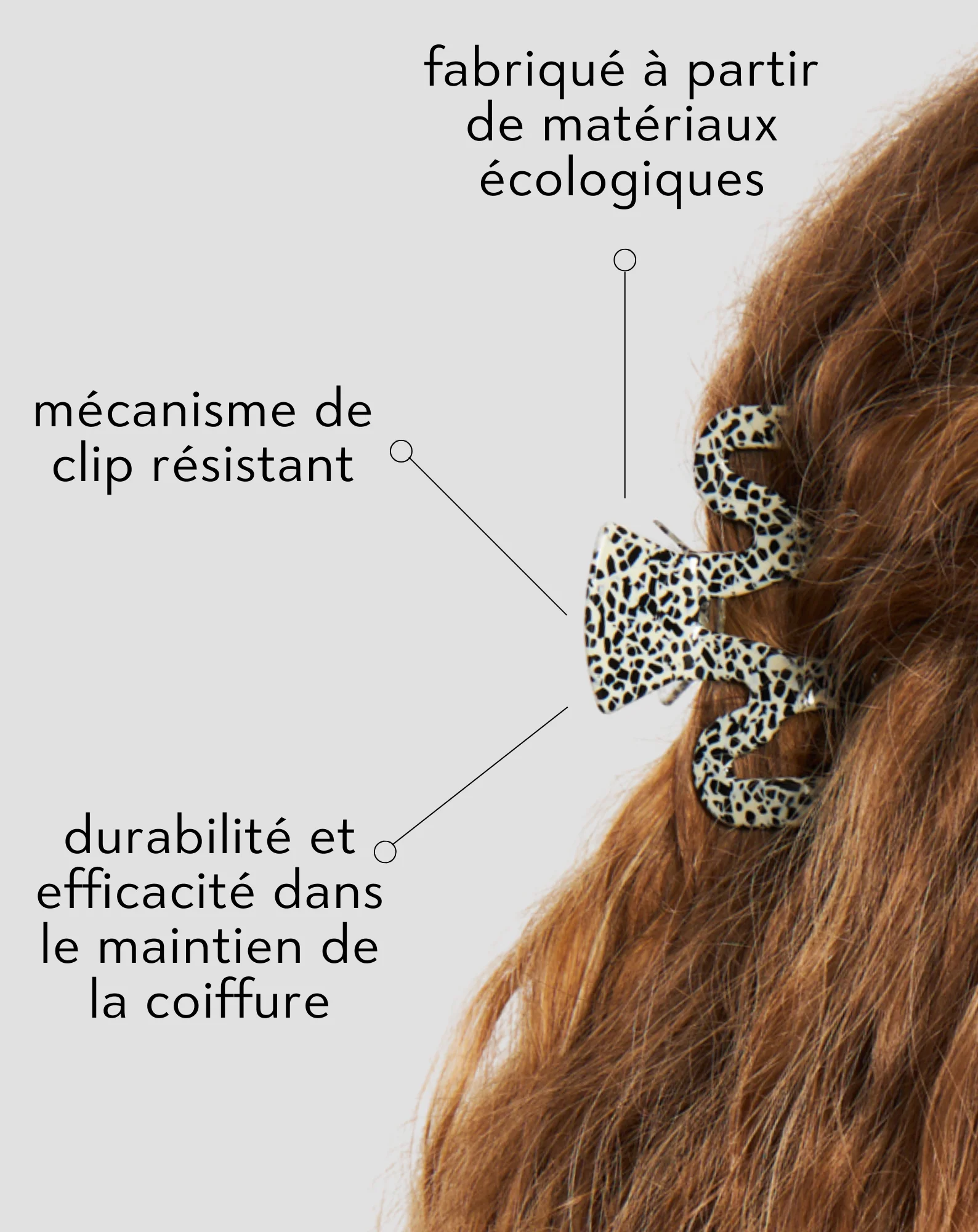 Set de 2 pinces à cheveux - roses et marbrées de Twisty - Image 4