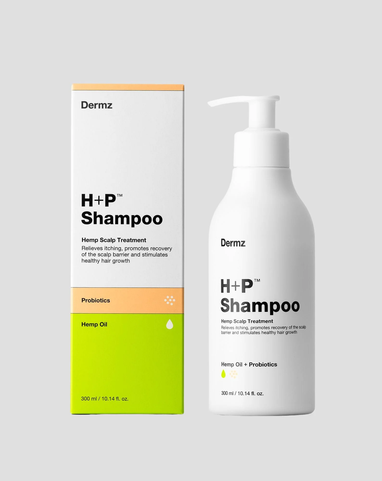 Shampooing au chanvre avec probiotiques pour combattre les démangeaisons et la desquamation du cuir chevelu H+P Dermz - Image 3