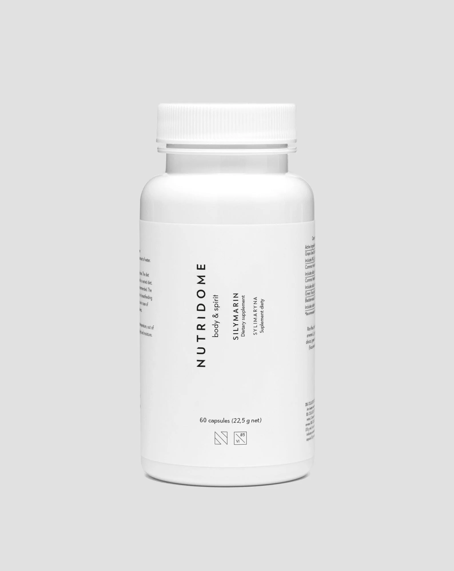Silymarine 200 mg pour le soutien du foie et le nettoyage naturel de l'organisme Nutridome 60 pièces.