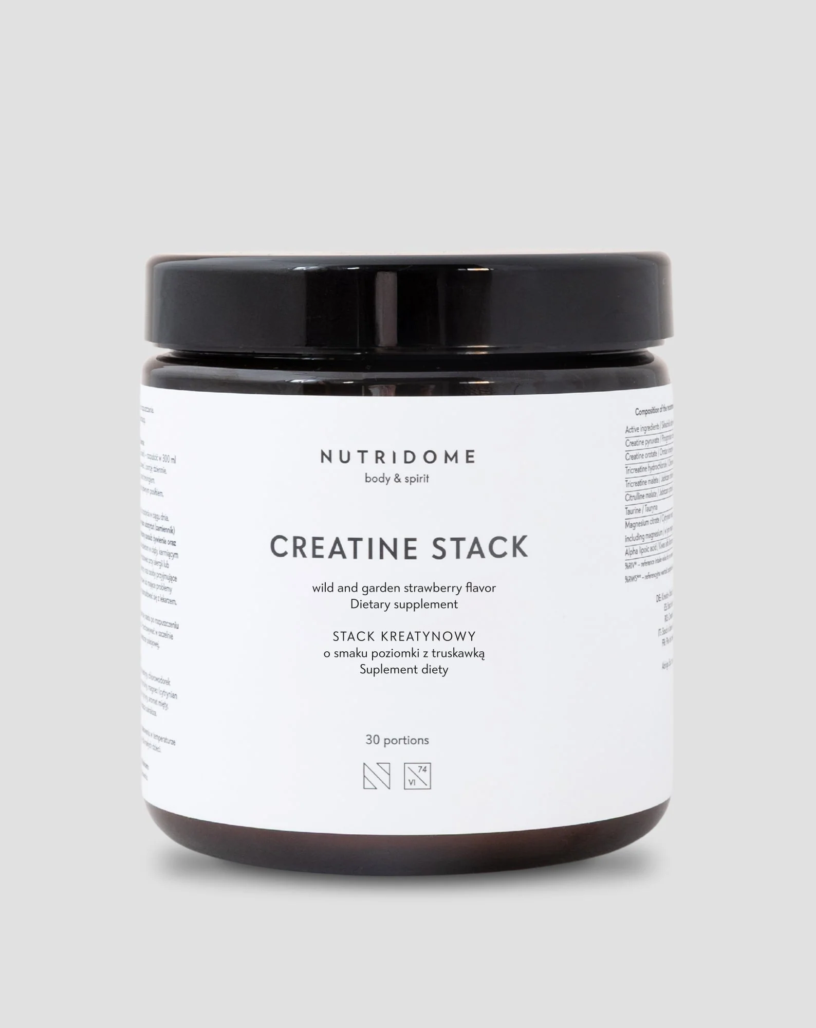 Stack de créatine avec magnésium, acide ALA et taurine pour une énergie stable et une vitalité accrue Nutridome 300 g - Image 2