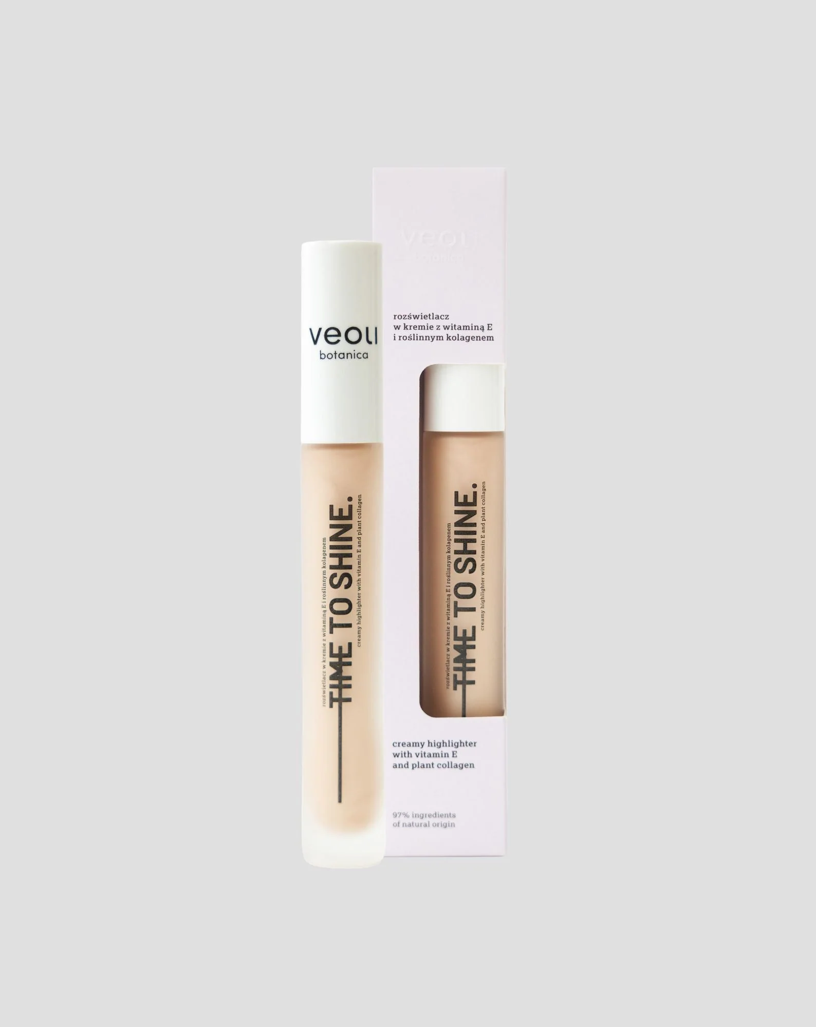 Time to shine cream highlighter à la vitamine E et au collagène végétal par Veoli Botanica - Image 4