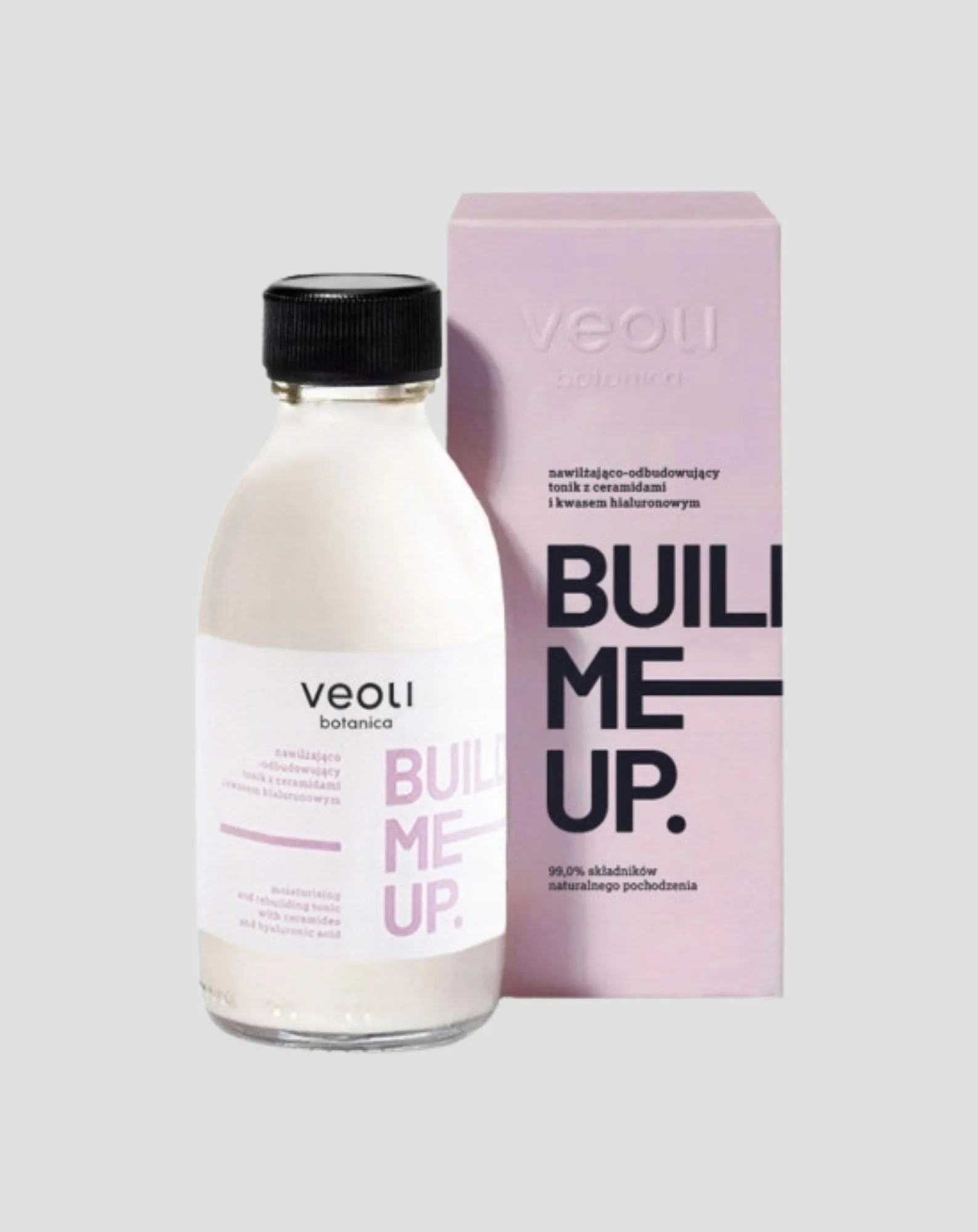 Tonique hydratant et revitalisant aux céramides et à l'acide hyaluronique Build me up Veoli Botanica