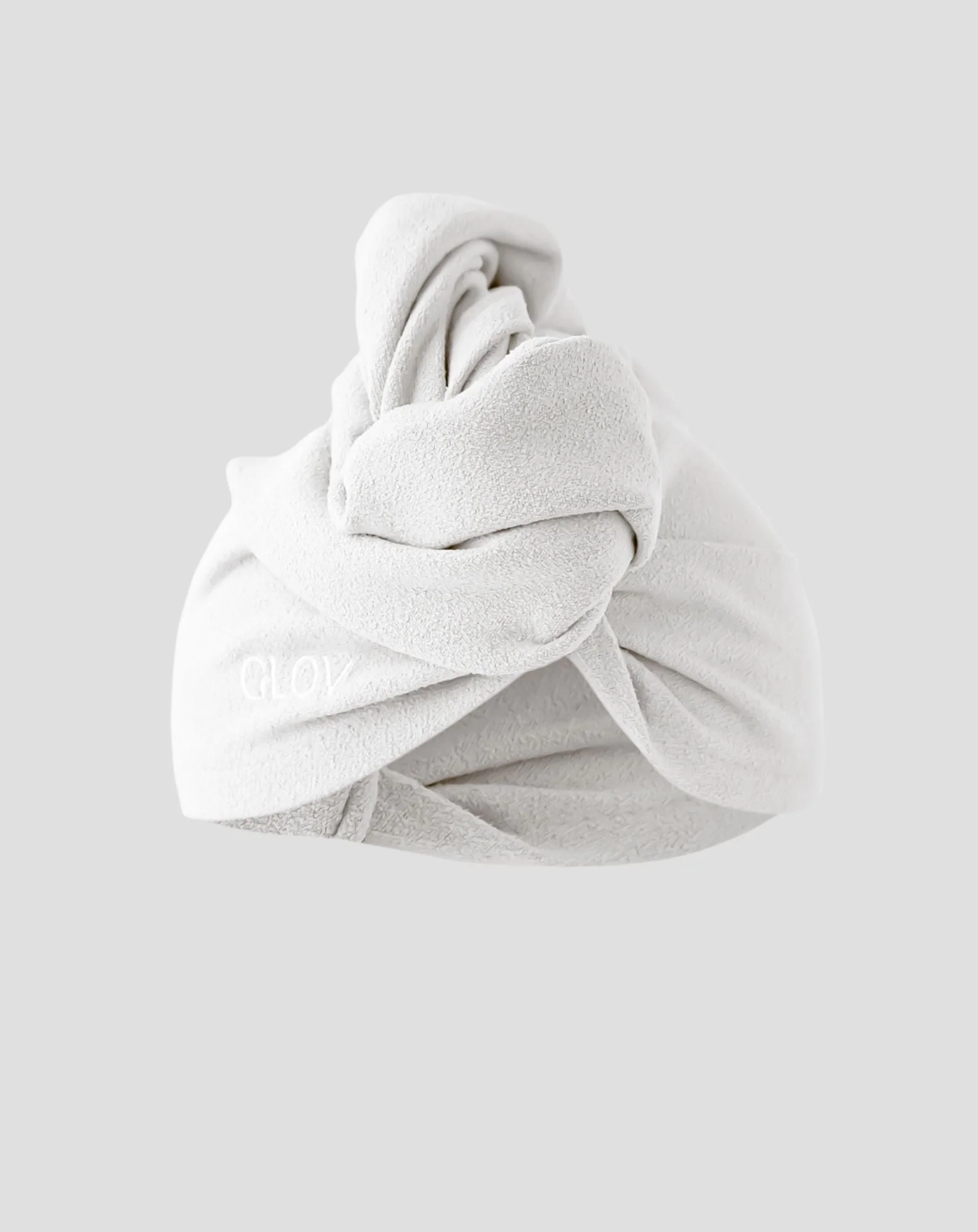 Turban blanc pour réduire le temps de séchage pour tous les types de cheveux Hair Wrap Glov