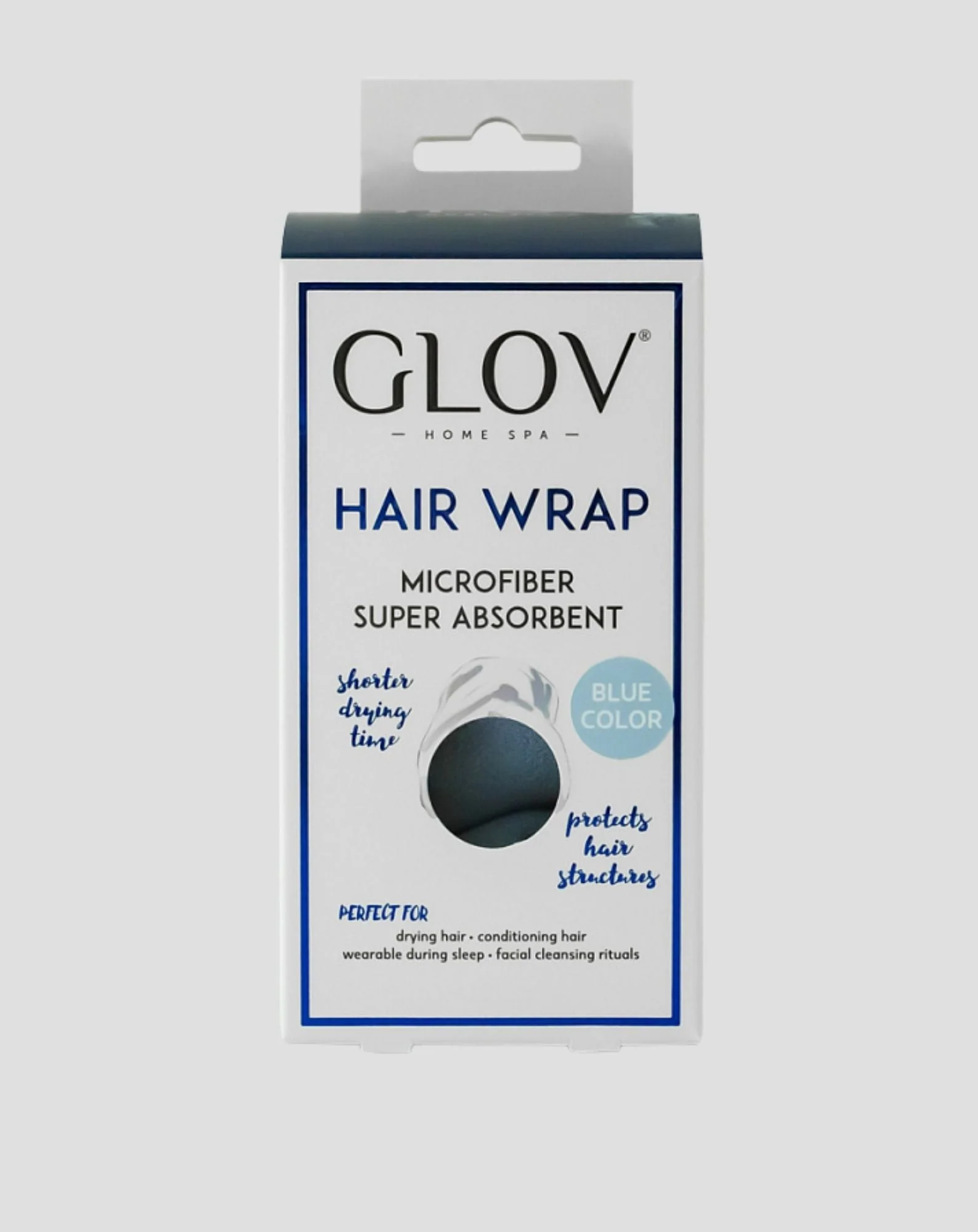 Turban blanc pour réduire le temps de séchage pour tous les types de cheveux Hair Wrap Glov - Image 2