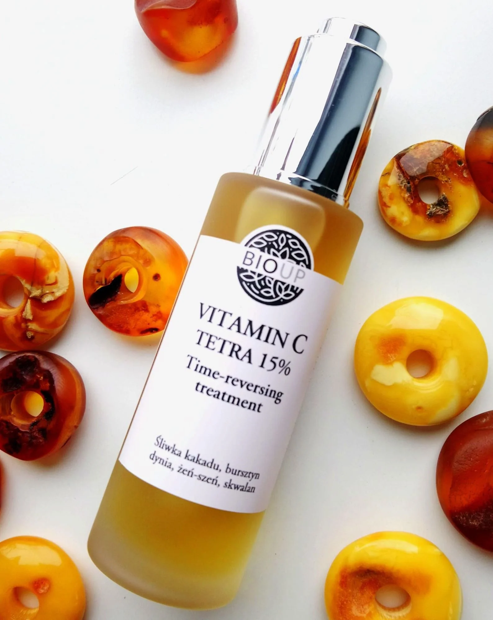 Vitamine C Tetra 15% Sérum de traitement réversible à l'ambre et au ginseng BIOUP - Image 2